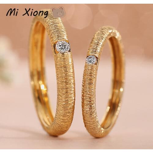 Mi Xiong s925 sterling silver gold-plated SEG neutral ring diamond crystal light luxury exquisite craftsmanship brand jewelry
