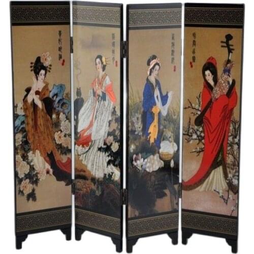 Microfilm Screen Painted Porcelain Painting Chinese Four Beauty