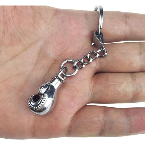 Fashion new style creative personality boys' hot blood three-dimensional boxing gloves boxers alloy key chain
