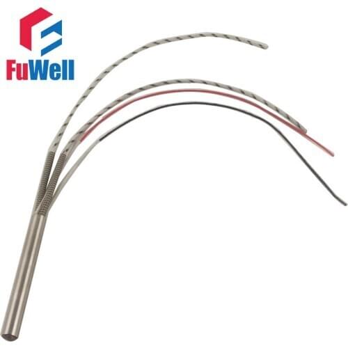 Accept Custom) 304 Stainless Steel Single Head Heating Cartridge Heater with Type K Thermocouple 12mm Tube Diameter