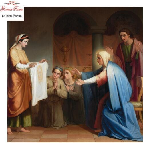 Golden Panno,DIY DMC Cross stitch,Sets For Embroidery kit,Religion Cross stitch patterns People Pray Counted Cross-Stitching