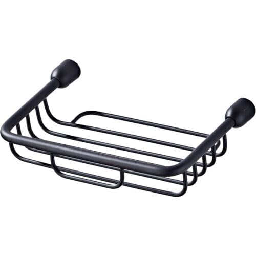 Wall Mounted Bathroom Soap Holder Brass Hair Dryer Rack -15.8x9.5x3.5cm