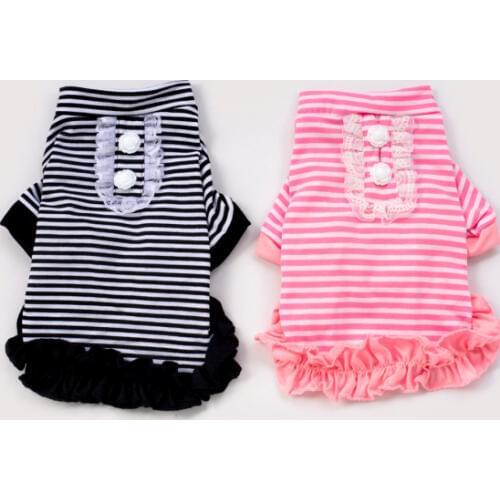 New Fashion Rose button Decoration dog clothes cute dog clothing beautiful pet clothes for Chihuahua Yorkshire Poodle