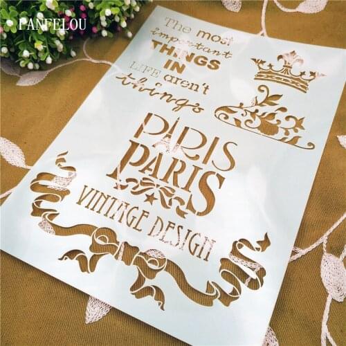 Piris mold shield DIY cake scrapbook stencils hollow Embellishments printing lace ruler Valentines Day
