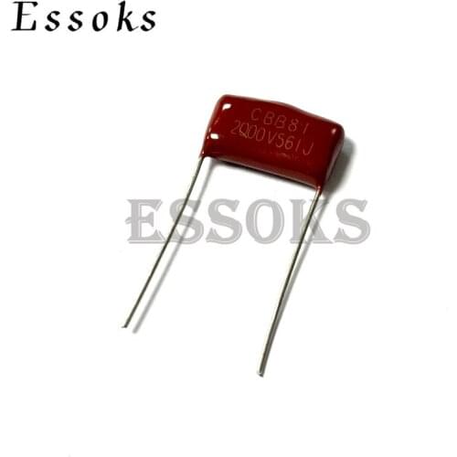 10PCS 2000V561J 560PF Pitch 15mm 0.56NF 2000V 2KV 561 561J CBB Polypropylene film capacitor