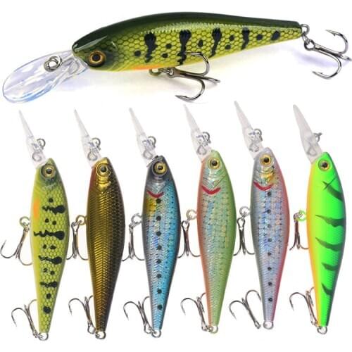 With Sharp Hook 6Colors 10cm/10g 3D Simulation Eyes Bionic Bait Artificial ABS Plastic Hard Bait Bass Waterproof
