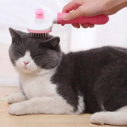 Dog Self Cleaning Slicker Brush Cat Brush with Massage Particles Removes Loose Hair Dogs Grooming Comb Promote Circulation