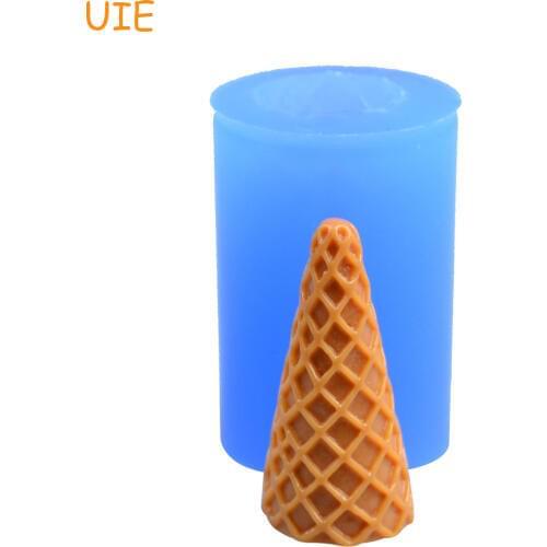 XYL178U 38.5mm 3D Ice Cream Cone Silicone Mold - Fondant, Food Safe, Candy, Polymer Clay, Soap, Chocolate Molds