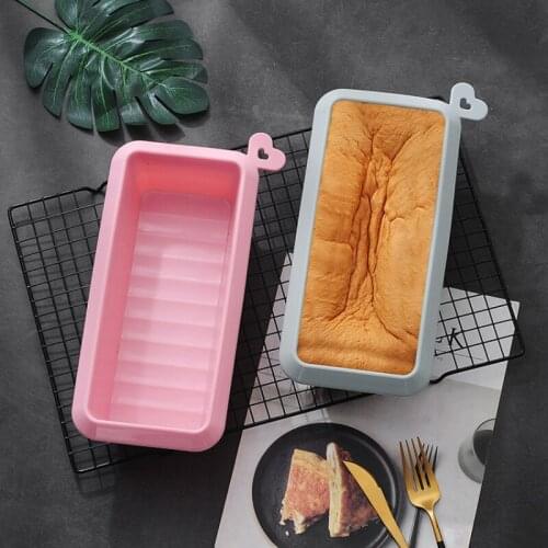 Silicone Cake Mold Rectangular Toast Tool Box Oven Household Baking Pan Bread Baking Mold Cake Decoration Accessories