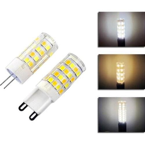 G4 G9 LED Corn Bulb 220V Three-color Switch Segmented Dimming Color-changing Lamp Ceramic Two-color 5W 7W 12W Light Source