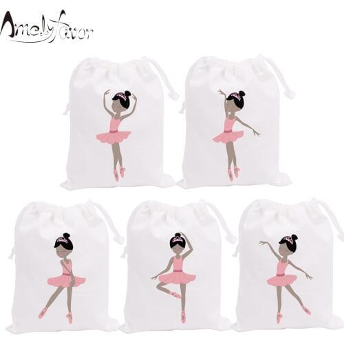 Ballerinas Theme Party Bags Candy Bags Gift Bags Ballet African Girls Decorations Grand Event Birthday Party Container Supplies