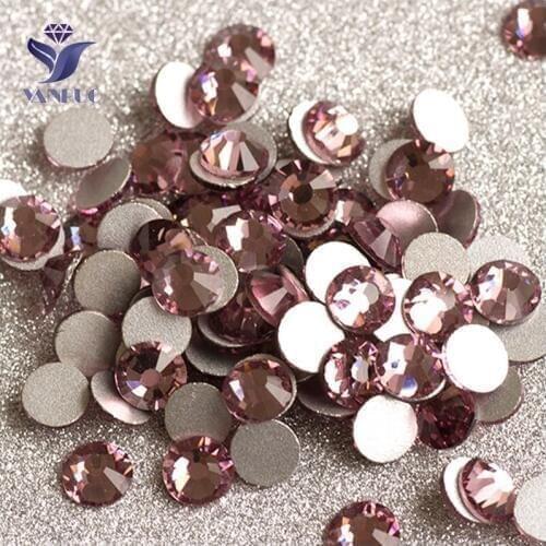 YANRUO 2058NoHF SS20 Light Amethyst 1440Pcs 3D Nail Art Decorations Strass Non Hotfix Stones And Crystals Flat Back Rhinestone