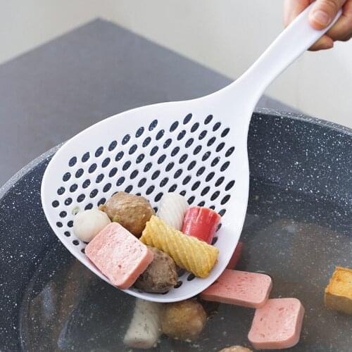 1Pcs Dumplings Large Colander Pasta Leaky Spatula Vegetable Filter Household Spicy Hot Pot Spoon Drain Strainer Kitchen Tools U2