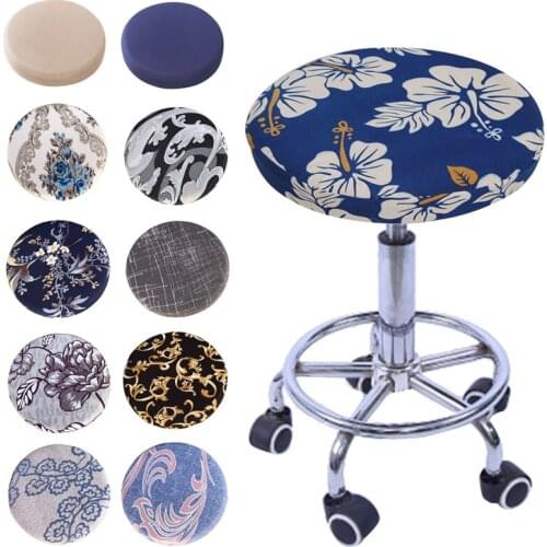 1PC Universal Elastic Round Chair Cover Bar Stool Covers Anti-Dirty Furniture Protector Seat Cushion Sleeve Home Chair Protector