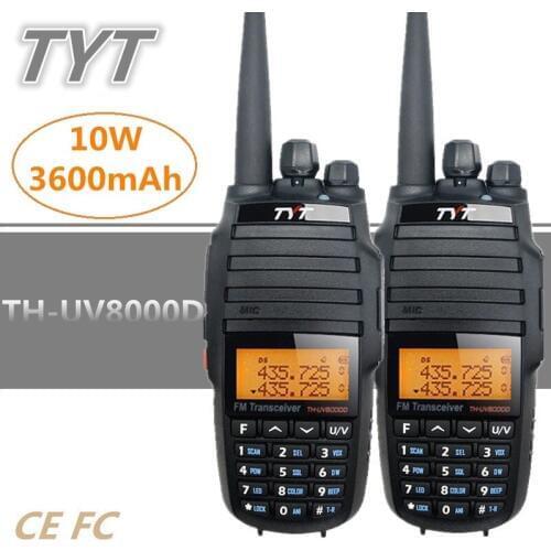 2PCS 10KM TYT TH-UV8000D Scan Monitor VHF UHF CB Radio Comunicador Mobile Transceiver 3600mAh Quad Band Repeater Function VOX