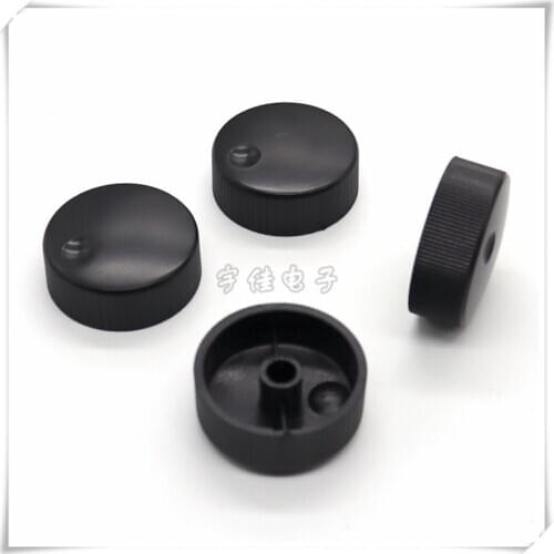 2 Piece 32 * 13mm black knob plastic knob flower shaft 6mm potentiometer band switch panel adjustment knob