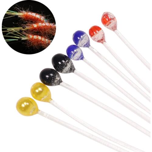 20PCS 2mm 3mm Shrimp Crab Eyes Fishing Tying Material for Saltwater & Pike Flies Blue Red Orange Pink Green Black Yellow Brown