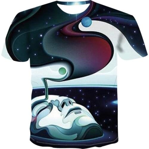 2021 Summer News Mens 3D Short Sleeve T-Shirt Fun T-Shirt Japanese Punk Animated T-Shirt Mens Ladies T-Shirt