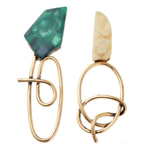 2021 fashion Green White Design Earrings Women 'S Ring Women 'S Ring Earrings stylish design allergy does not make quality delicate womens earrings