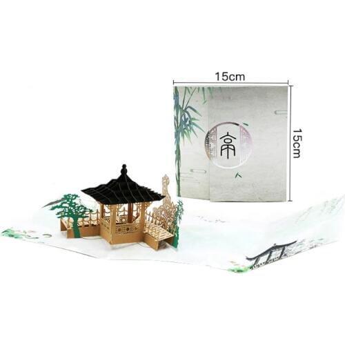 3D Pop Up Pavilion Greeting Cards Postcards Invitations Envelope Birthday Party