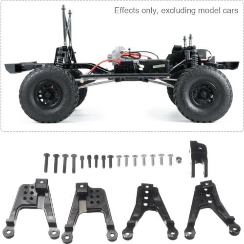 4Pcs Alloy Metal Front & Rear RC Shock Tower Mount Hoops Replacement for 1/10 Axial SCX10 90046 RC Car Accessories