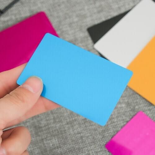 50 PCs/Set Aluminum Alloy Business Card Blank Name Cards Laser Marking Special Logo Printing Customizable Office Supplies