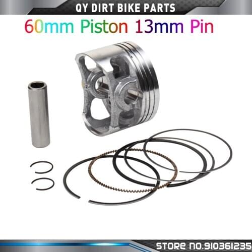 60mm Piston 13mm Pin Piston Ring Set for YINXIANG YX150cc YX160cc Engine 160cc Horizontal Engine Chinese Pit bike Dirt Bike