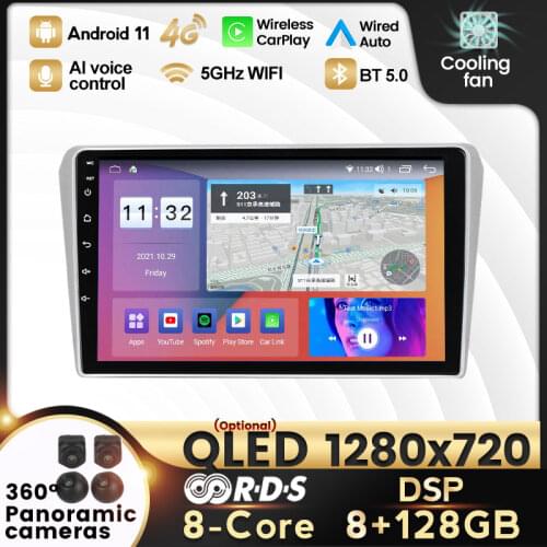 DSP Android 10 Octa Core 4G LTE WIFI Car Audio GPS Player For Toyota Avensis T25 2002-2008 Auto Radio