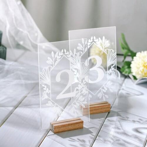 Custom Clear Acrylic Wedding Table Numbers Sign Wreath Unplugged Acrylic Sign Wedding Decor Clear Acrylic Wedding Signage