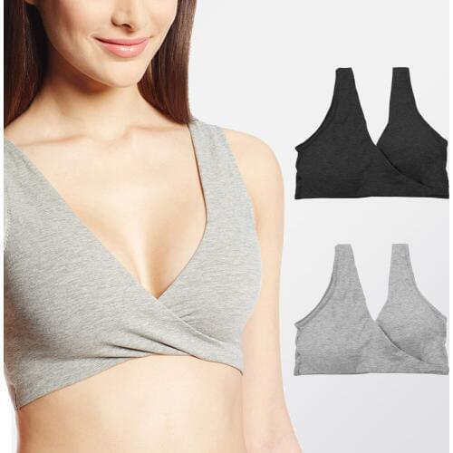Breastfeeding Bra Pregnancy Maternity Nursing Bra Front Poppers gorge allaitement Seamless Bra Without Armature Crop Top Vest