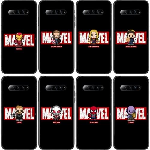 Version Marvel Anime Phone Case For xiaomi redmi Black Shark 4 Pro 2 3 3s Cases Helo Black Cover Silicone Back Prett mini cover