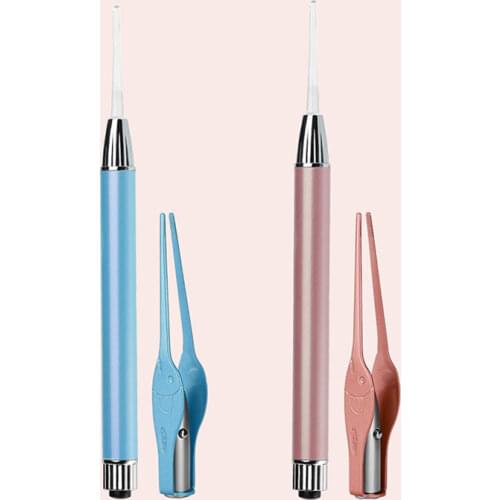 Baby Ear Cleaner Spoon LED Flash Light Ear Wax Curette Picker Visual Children Earpick Eer Wax Dig Remover Ear Nose Novel Tweezer