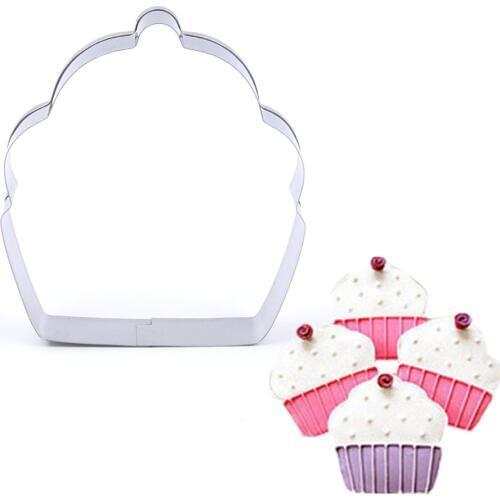 New Cupcake Shape Biscuit Cookie Cutter Tools Stamp Mold Stainless Steel Pastry Cutter Toy Kitchen Chinese Cheap Things Fondant