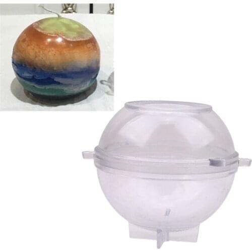 DIY Candle Handmade Craft Mold Transparent Soap Molds Making Ball Shaped Aromatherapy Candle Mould Resin Clay Decorating Tool