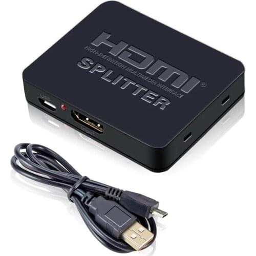 Full HD 1080P 4K HDMI Splitter Converter 1 in 2 Out HDMI Switch Switcher 1X2 Split 1 in 2 Out Amplifier Dual Display for DVD PS3