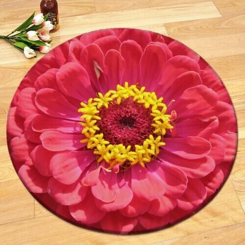 Printed Round Carpet Non Slip Mat for Bedroom Living Room Home Decor Foot Rugs Sofa Cushion Floor Office Hotel Parlor Carpets