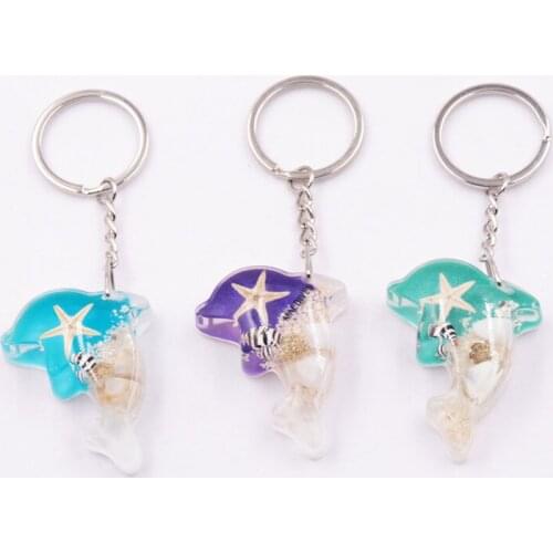 Creative New Luminous Stone Starfish Key Ring Fashion Simple And Versatile Car Keychain Party Gift Pendant