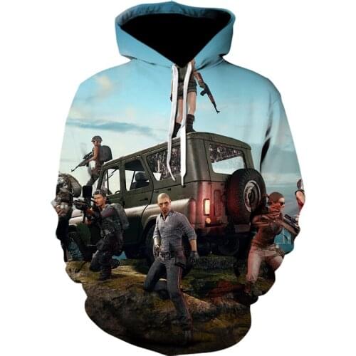 2021 High Quality 3D print Hoodies Men/women Hot Game PUBG Fashion outwear long sleeve loose fall Hoodie winter Sweatshirts Coat
