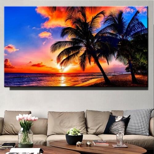 Fantasy Sunset Beach Diy diamond painting Full Square Round drill 5d diamond embroidery coconut Scenery 3d cross stitch,X97