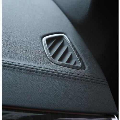 Real Carbon Fiber Car Dashboard Air Conditioning Outlet Cover Frame Trim for BMW 5 Series G30 2017-2019 LHD Vehicles Accessories