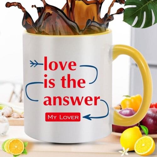 Couple Personalized Wedding Gifts Ceramics mug Unique Custom Name Coffee Mug Tea Cup for Girlfriend Valentine Anniversary 11 oz