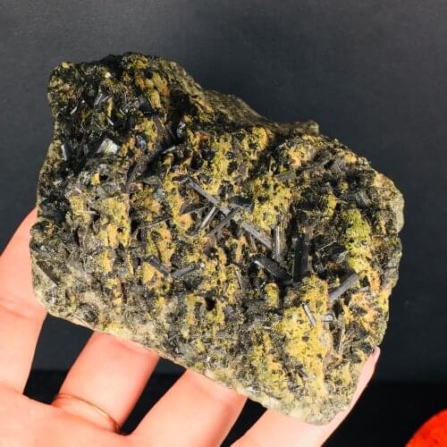 Natural green crystal cluster beautiful home furnishings