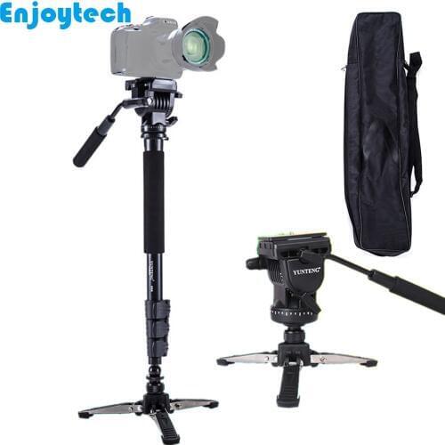 Professional Photography Monopod With Hydraulic Pan-tilt Head Gimbal For DV DSLR Mini Table Tripod With 3/8 Screw For Unipod