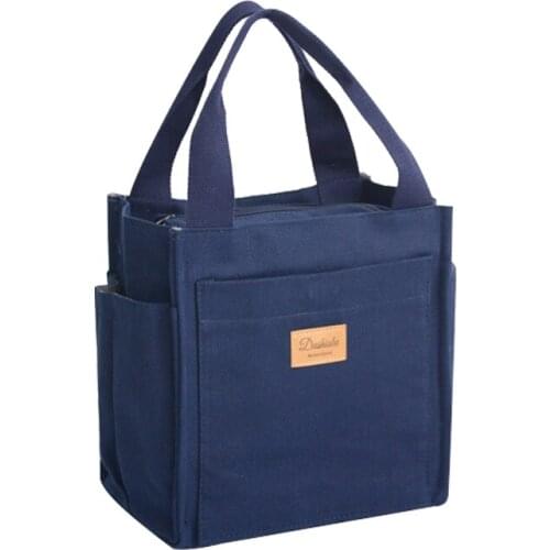 Japanese-Style Simple Canvas Lunch Box Bag Lunch Bag Mummy Bag Student Information Bag Handbag Multi-Functional Hand Cloth