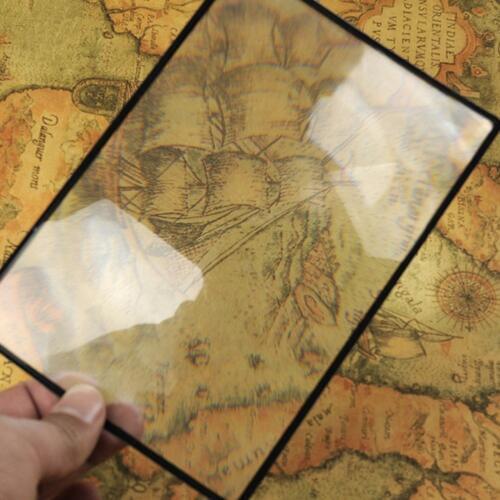 Page size 180X120mm A5 Flat PVC Magnifier Sheet X3 Book Page Magnification For Reading Restaurant Menus Flat Design magnifying