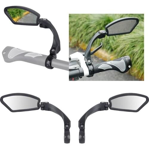 Bicycle Rear View Mirror Bicycle Handlebar Reflector Side Safety HD Wide Angle Adjustable Angle Left and Right Mirror