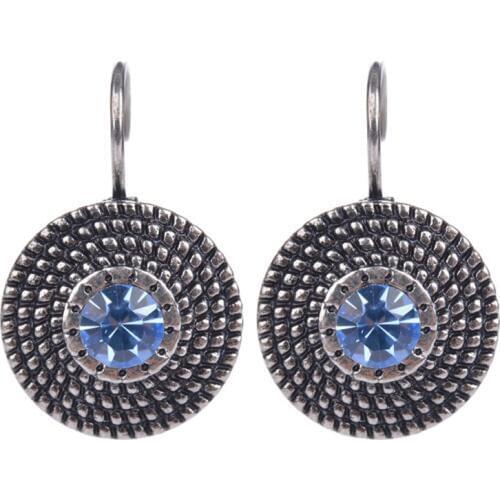 Vintage Zircon Round Drop Earrings For Women Irregular Retro New Alloy Female Dangle Hanging Earring FashionEar Jewelry Brinco