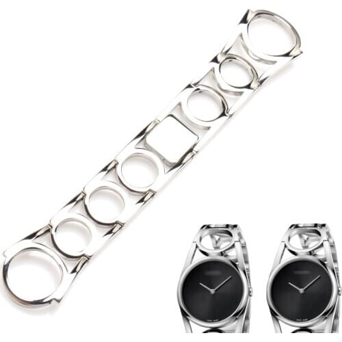 WENTULA watchbands for CK K5U2S146 stainless steel solid band woman watchband