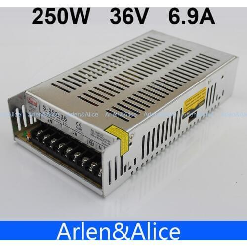 250W 36V 6.9A Single Output Switching power supply for LED Strip light AC to DC