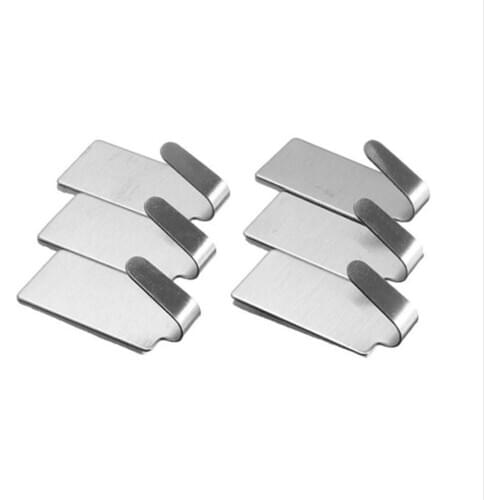 6pcs Strong Adhesive Door Hooks Non-marking Wooden Glass Plastic Surfaces Hooks for Household Kitchen Convenient Organizers